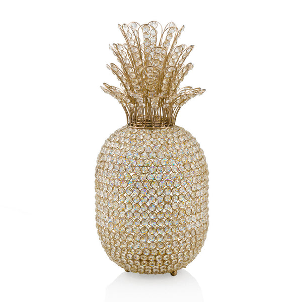 Homeroots 23" Glam Bling Faux Crystal And Gold Pineapple  Faux Crystal,Faux Gold 480042