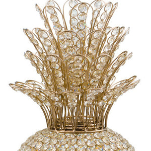 Homeroots 23" Glam Bling Faux Crystal And Gold Pineapple  Faux Crystal,Faux Gold 480042