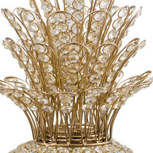 Homeroots 23" Glam Bling Faux Crystal And Gold Pineapple  Faux Crystal,Faux Gold 480042