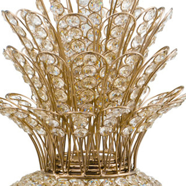 Homeroots 23" Glam Bling Faux Crystal And Gold Pineapple  Faux Crystal,Faux Gold 480042