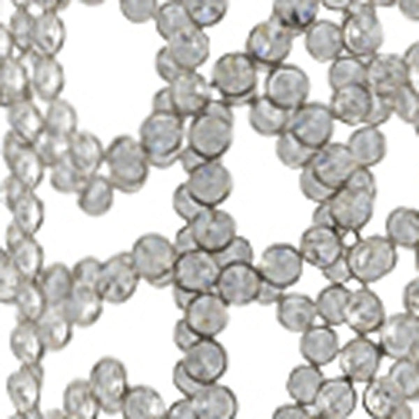 Homeroots 47" Crystal Glass Silver Oval Floor Vase  Crystal Glass 480046