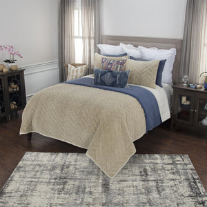 Homeroots Natural King 100% Cotton 300 Thread Count Dry Clean Only Down Alternative Comforter  100% Cotton 480066