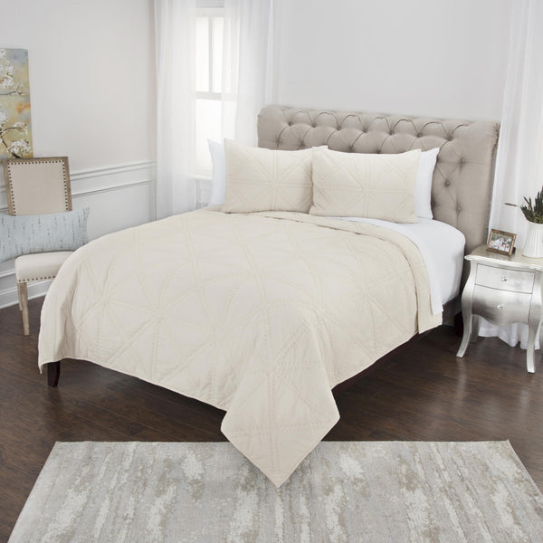 Homeroots Natural Twin Extra Long 100% Cotton 300 Thread Count Machine Washable Down Alternative Comforter  100% Cotton 480074