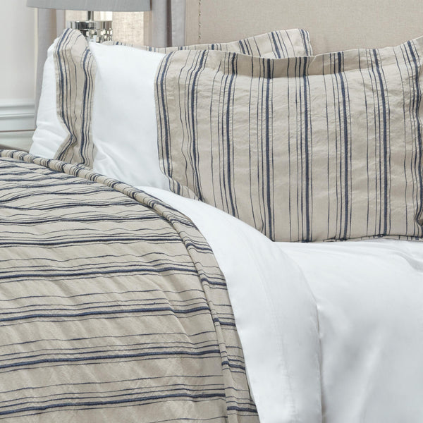 Homeroots Natural King Linen 300 Thread Count Dry Clean Only Duvet Cover  100% Linen 480087