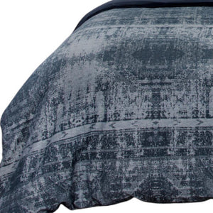 Homeroots Indigo Queen 100% Cotton 300 Thread Count Washable Duvet Cover  100% Cotton 480096