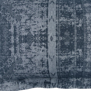 Homeroots Indigo Queen 100% Cotton 300 Thread Count Washable Duvet Cover  100% Cotton 480096