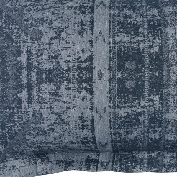 Homeroots Indigo Queen 100% Cotton 300 Thread Count Washable Duvet Cover  100% Cotton 480096