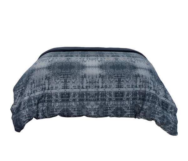 Homeroots Indigo Queen 100% Cotton 300 Thread Count Washable Duvet Cover  100% Cotton 480096