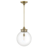 Emma 14'' Wide 1-Light Pendant - Antique Brass 4801-AN-CL Norwell