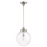 Emma 14'' Wide 1-Light Pendant - Polished Nickel 4801-PN-CL Norwell