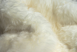 HomeRoots 2' X 6' Handmade Wool Sheepskin Area Rug - Luxurious, Cozy Accent for Modern & Traditional Spaces Ivory 480107