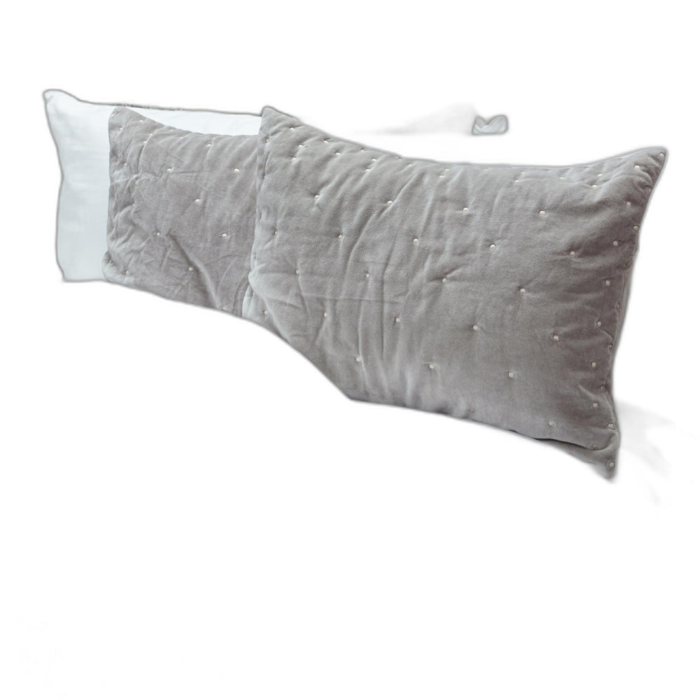 Homeroots Gray King 100% Cotton 300 Thread Count Dry Clean Only Down Alternative Comforter  100% Cotton 480108