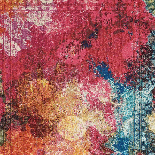 Homeroots 5' X 7' Seaglass Abstract Power Loom Non Skid Area Rug  Polypropylene 480112