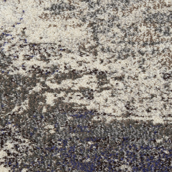 HomeRoots 4' Abstract Ivory and Grey Area Rug – Modern Power Loomed Design for Cozy, Stylish Living Spaces 5' X 7' Rectangle 480120