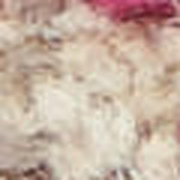 HomeRoots 4' Ivory and Pink Abstract Area Rug - Contemporary Non-Skid Design for Soft Comfort and Durability 4' X 6' Rectangle 480126