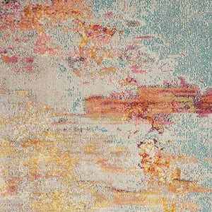 Homeroots 3' X 5' Sealife Abstract Power Loom Non Skid Area Rug  Polypropylene 480143