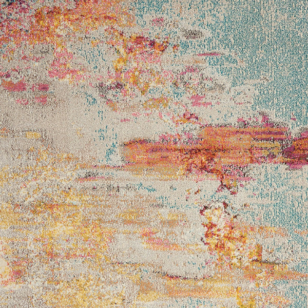 Homeroots 3' X 5' Sealife Abstract Power Loom Non Skid Area Rug  Polypropylene 480143