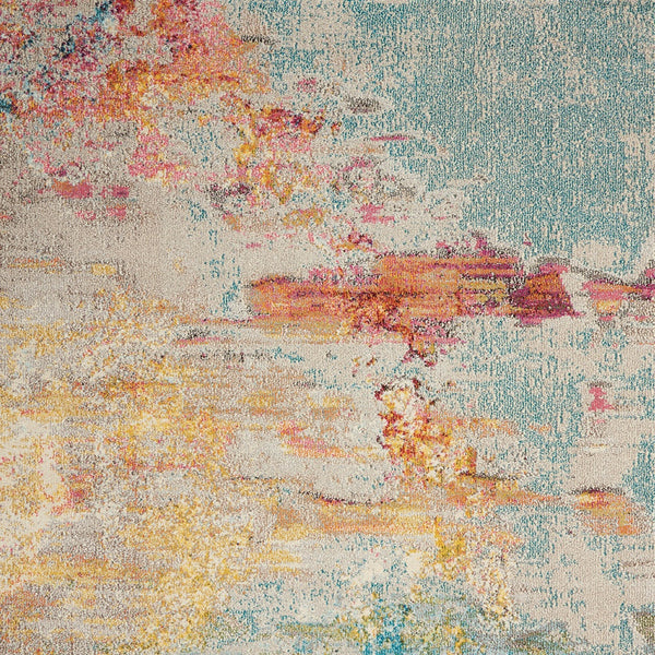 Homeroots 4' X 6' Sealife Abstract Power Loom Non Skid Area Rug  Polypropylene 480144