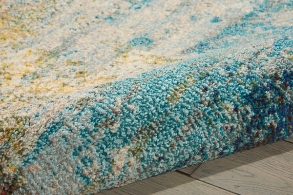 HomeRoots 4' Sealife Abstract Area Rug - Coastal-Inspired Non-Skid Design for Modern Living Spaces 5' X 7' Rectangle 480147
