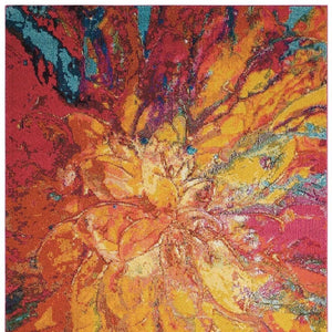 HomeRoots 4' Cayenne Abstract Power Loom Area Rug - Soft, Non-Skid Durable Design for Modern Home Decor 4' X 6' 480149