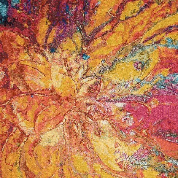 Homeroots 4' X 6' Cayenne Abstract Power Loom Non Skid Area Rug  Polypropylene 480149