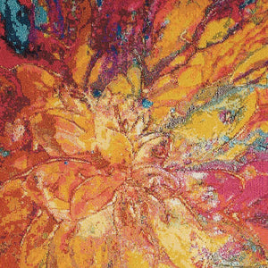 Homeroots 5' X 7' Cayenne Abstract Power Loom Non Skid Area Rug  Polypropylene 480150