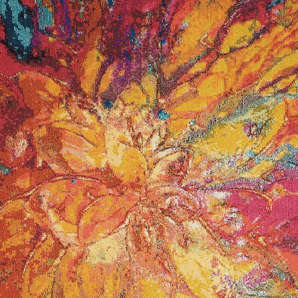 Homeroots 5' X 7' Cayenne Abstract Power Loom Non Skid Area Rug  Polypropylene 480150