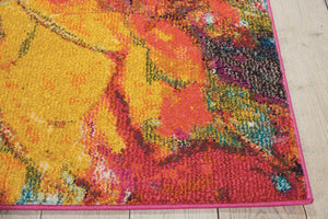 HomeRoots 4' Cayenne Abstract Power Loom Area Rug - Soft, Non-Skid Durable Design for Modern Home Decor 5' X 7' 480150