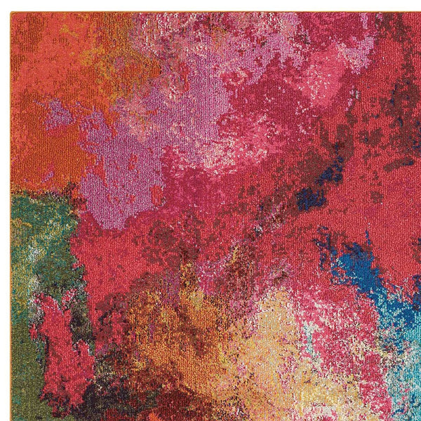 Homeroots 4' X 6' Palette Abstract Power Loom Non Skid Area Rug  Polypropylene 480151