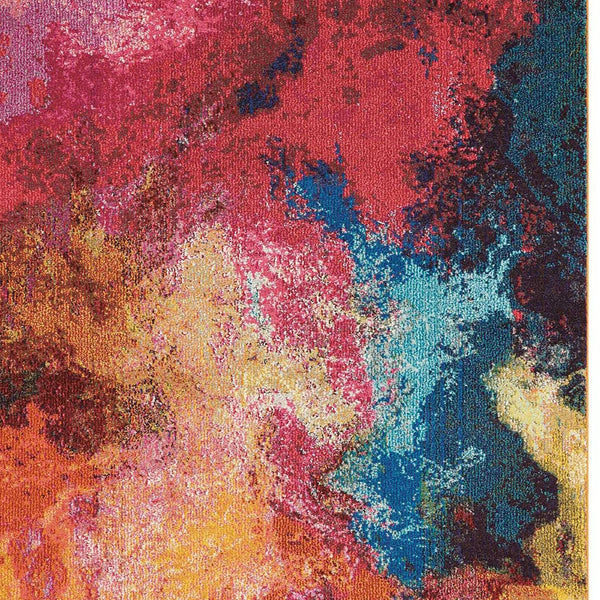 Homeroots 5' X 7' Palette Abstract Power Loom Non Skid Area Rug  Polypropylene 480152