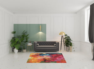 Homeroots 5' X 7' Palette Abstract Power Loom Non Skid Area Rug  Polypropylene 480152