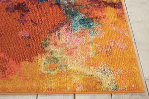HomeRoots 4' Cayenne Abstract Power Loom Area Rug - Soft, Non-Skid Durable Design for Modern Home Decor 5' X 7' 480152