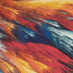 Homeroots 4' X 6' Burst Abstract Power Loom Non Skid Area Rug  Polypropylene 480153