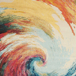 Homeroots 4' X 6' Wave Abstract Power Loom Non Skid Area Rug  Polypropylene 480161