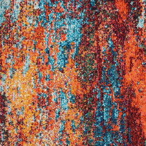 HomeRoots 2' X 8' Atlantic Abstract Runner Rug - Non-Skid, Stylish, Durable for Hallways & Entryways, Easy Care 480168