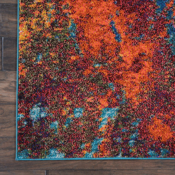 HomeRoots 4' Atlantic Abstract Power Loom Area Rug - Non-Skid, Durable, Stylish Design for Modern Spaces 4' X 6' Rectangle 480170