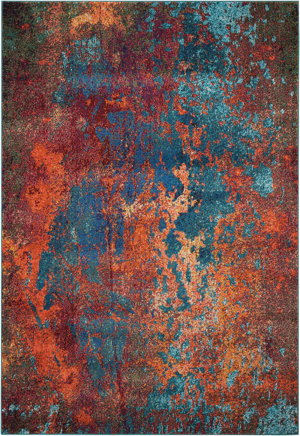Homeroots 5' X 7' Atlantic Abstract Non Skid Area Rug  Polypropylene 480173