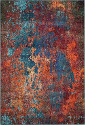 HomeRoots 4' Atlantic Abstract Power Loom Area Rug - Non-Skid, Durable, Stylish Design for Modern Spaces 5' X 7' Rectangle 480173