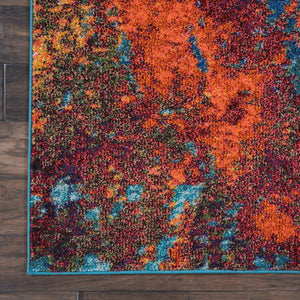 HomeRoots 4' Atlantic Abstract Power Loom Area Rug - Non-Skid, Durable, Stylish Design for Modern Spaces 5' X 7' Rectangle 480173