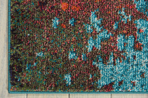 Homeroots 5' X 7' Atlantic Abstract Non Skid Area Rug  Polypropylene 480173