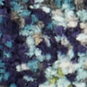 HomeRoots 2' X 8' Bold Blue and Yellow Abstract Power Loom Non-Skid Runner Rug for Hallways and Entryways 480177