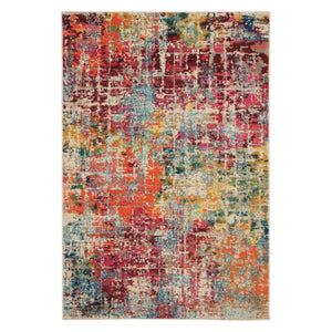 HomeRoots 4' Pink Abstract Area Rug - Contemporary Non-Skid Design for Living Rooms, Bedrooms & Home Offices 4' X 6' Rectangle 480195
