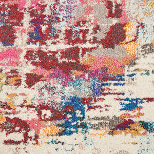 HomeRoots 4' Pink Abstract Area Rug - Contemporary Non-Skid Design for Living Rooms, Bedrooms & Home Offices 5' X 7' Rectangle 480198