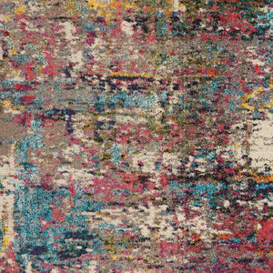 Homeroots 4' X 6' Sunset Abstract Power Loom Non Skid Area Rug  Polypropylene 480203