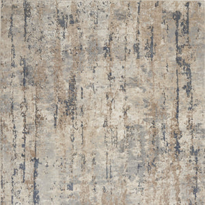 Homeroots 4' X 6' Beige And Grey Abstract Power Loom Non Skid Area Rug  Polypropylene 480225