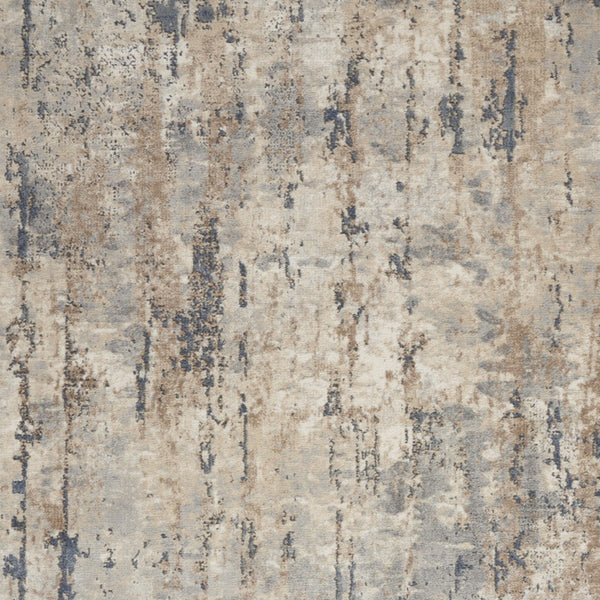 Homeroots 4' X 6' Beige And Grey Abstract Power Loom Non Skid Area Rug  Polypropylene 480225