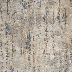 Homeroots 5' X 7' Beige And Grey Abstract Power Loom Non Skid Area Rug  Polypropylene 480228