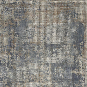 Homeroots 5' X 7' Blue And Beige Abstract Power Loom Distressed Non Skid Area Rug  Polypropylene 480234