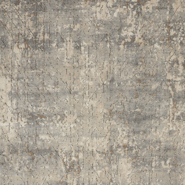 Homeroots 4' X 6' Beige And Grey Abstract Power Loom Non Skid Area Rug  Polypropylene 480238