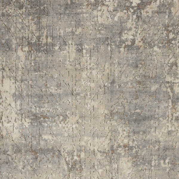 Homeroots 4' X 6' Beige And Grey Abstract Power Loom Non Skid Area Rug  Polypropylene 480238